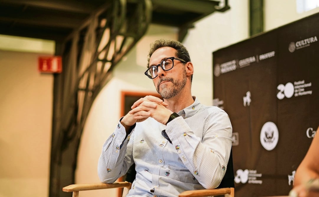 Gabriel Ripstein presentó junto con Marco Polo Constansde su serie Somos oro en el FICM. Foto: FICM