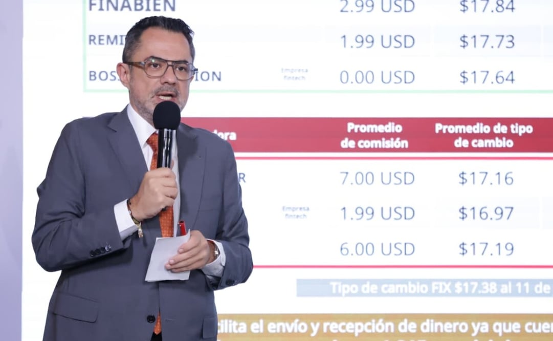 Iván Escalante, titular de Profeco, durante lonferencia matutina de la presidenta Claudia Sheinbaum Pardo en Palacio Nacional el 15 de junio de 2026. Foto: Fernanda Rojas / EL UNIVERSAL