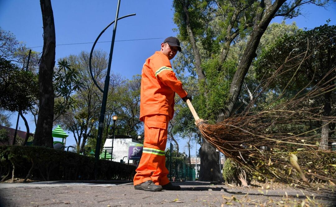 Mejoran Parque Iztaccíhuatl en Benito Juárez; realizan limpieza, poda y alumbrado. Foto: Omar Díaz