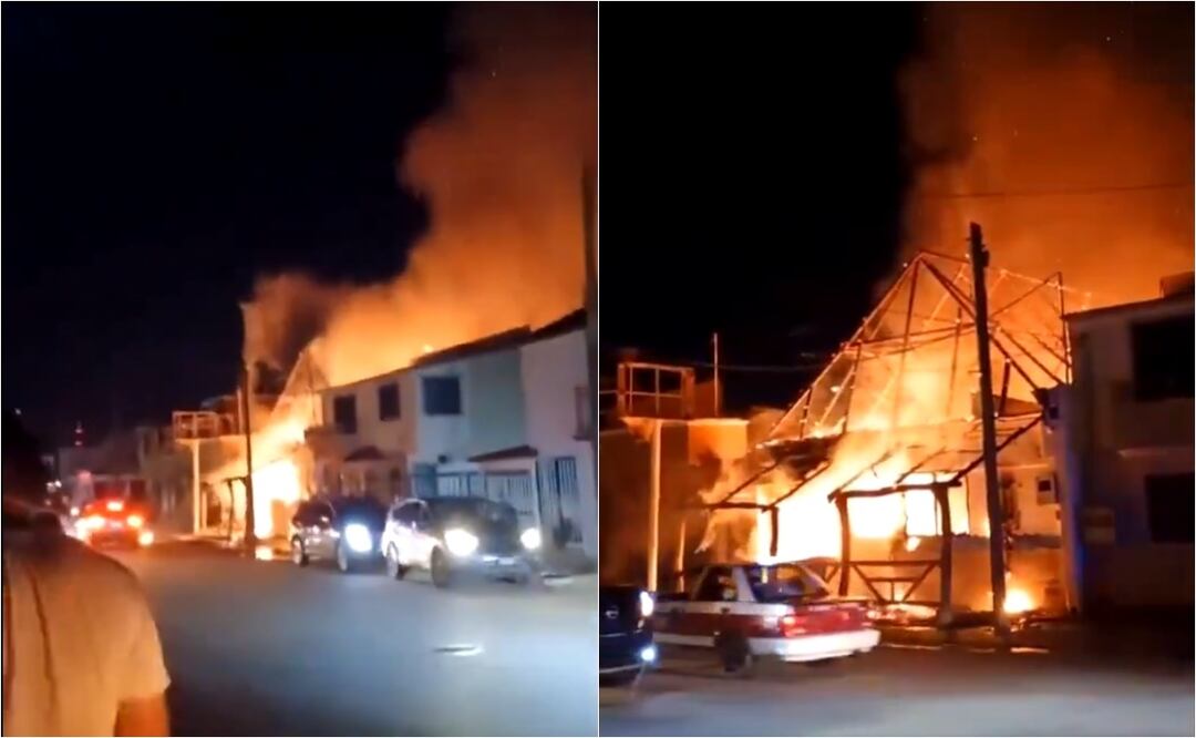 Atacan con bombas molotov a dos restaurantes en Coatzacoalcos. Foto: Captura de pantalla