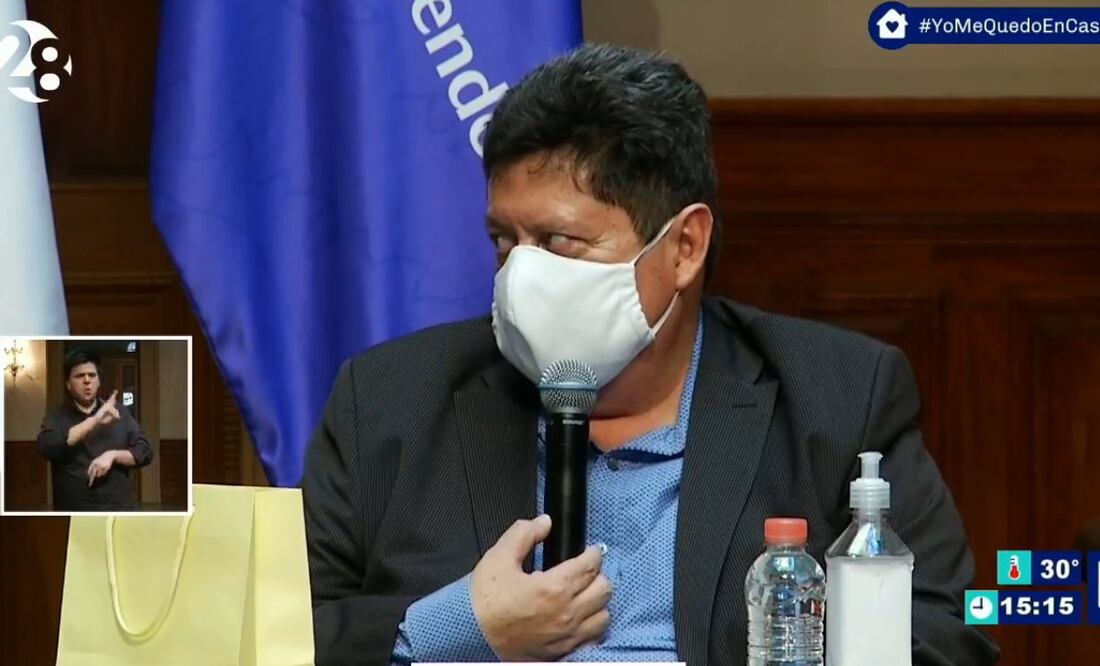 FOTO: captura de pantalla de la transmisión del Canal 28 estatal