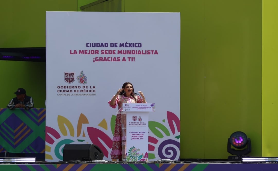 Clara Brugada reconoce a servidores públicos tras el Mundial. Foto: Diego Simón