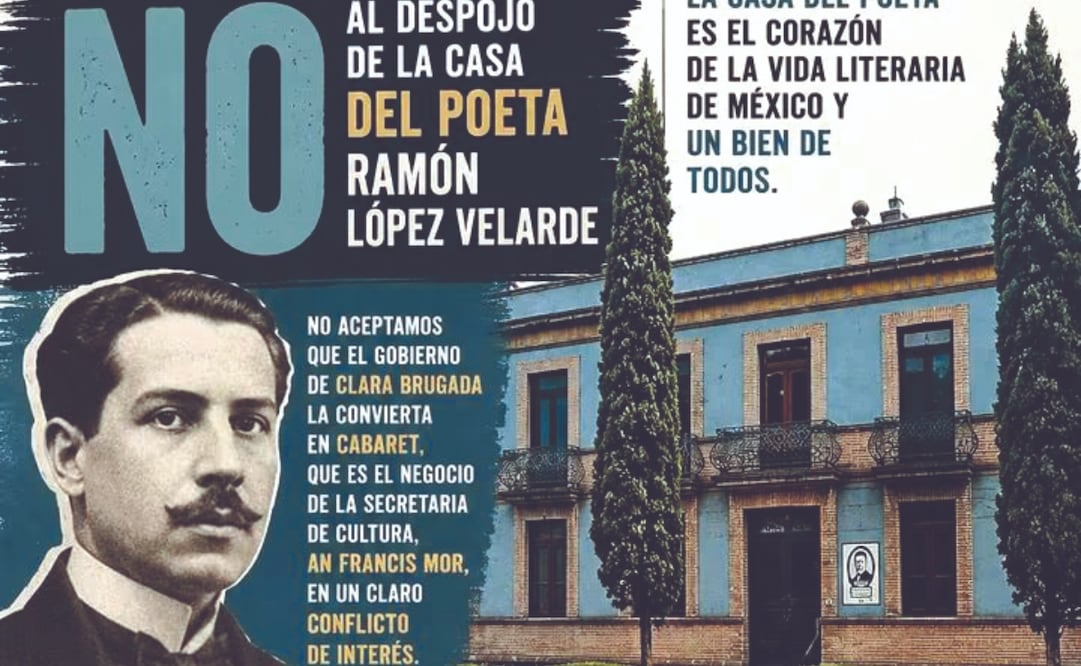 Cartel de la manifestación de protesta a la que convoca la comunidad cultural. Foto: Especial