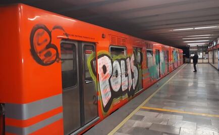 Vandalizan vagones de la Línea 6 del Metro