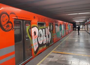 Vandalizan vagones de la Línea 6 del Metro
