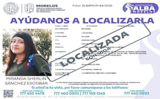 Localizan con vida a Miranda Sherlin; cuarta estudiante reportada como desaparecida en Morelos 
