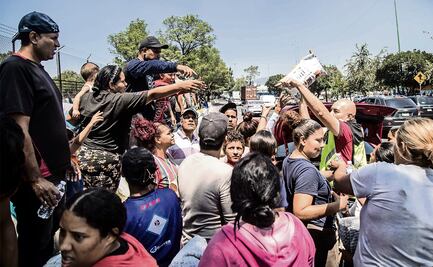 Migrantes acampan en la Central del Norte