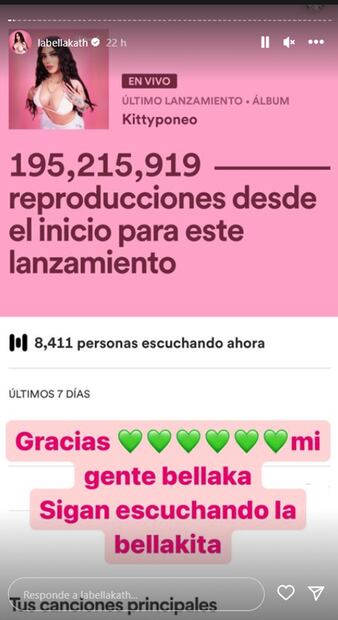 Bellakath en Instagram. Foto: Captura de pantalla @labellakath