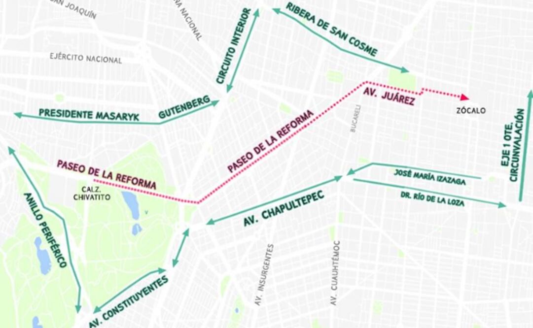 Avanza marcha de la CNTE del Auditorio al Zócalo