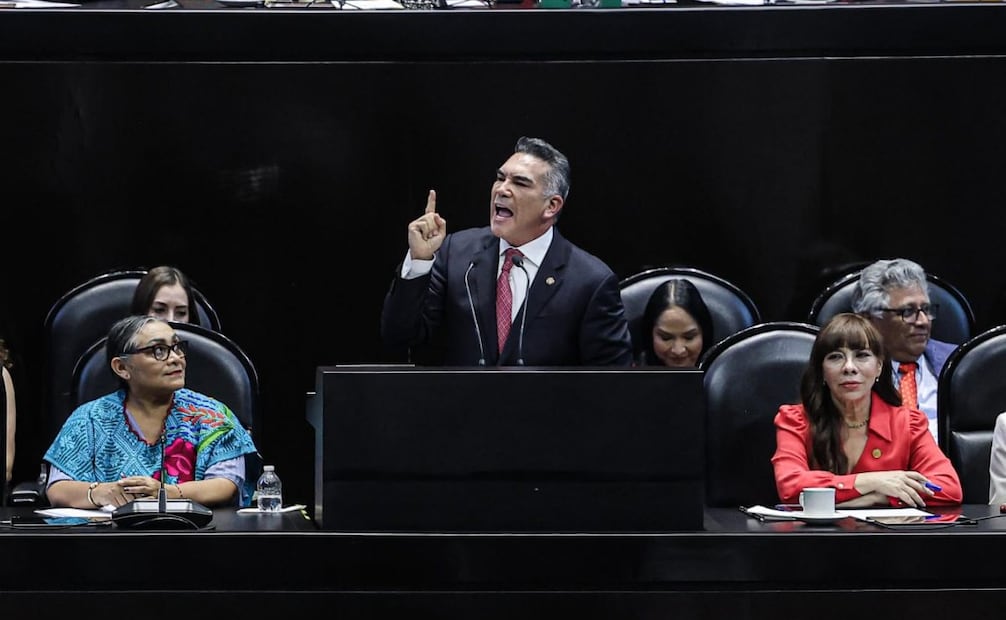 Alejandro Moreno tomó la palabra tras la presentación del Segundo Informe de la presidenta Claudia Sheinbaum (01/09/2026). Foto: Gabriel Pano / EL UNIVERSAL
