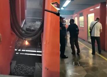 Cae muleta en estación Doctores y provoca corto circuito; se restablece servicio tras una hora