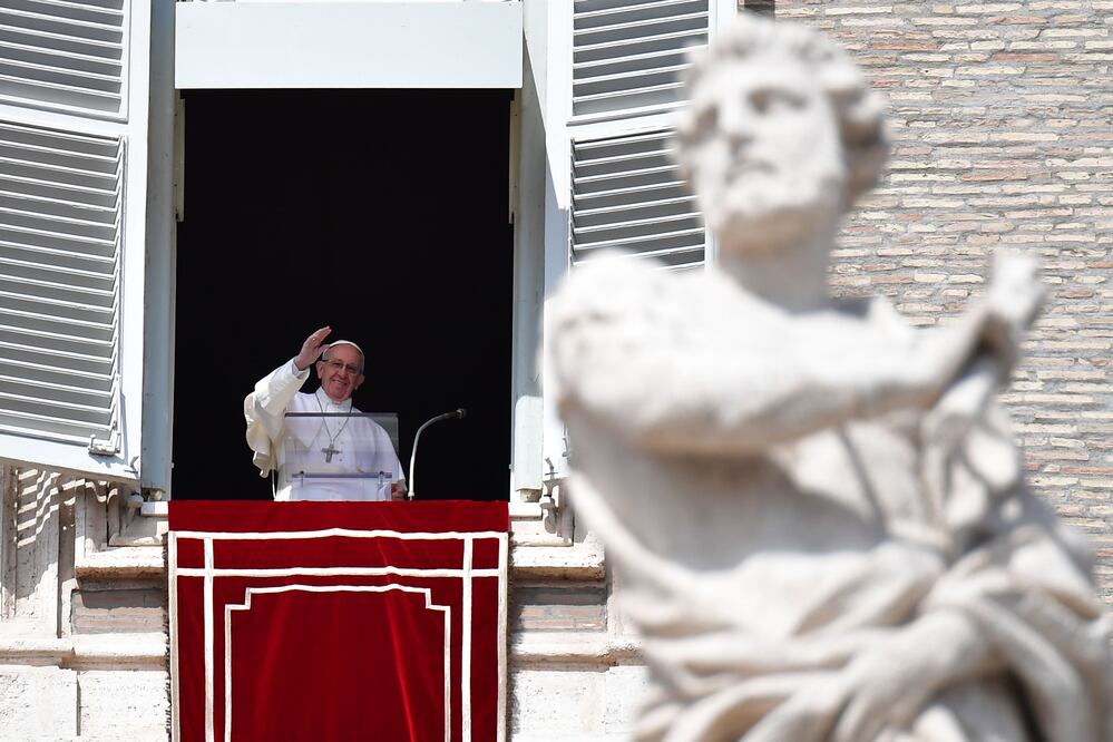Audiencia dominical para rezar el "Angelus". (AFP)