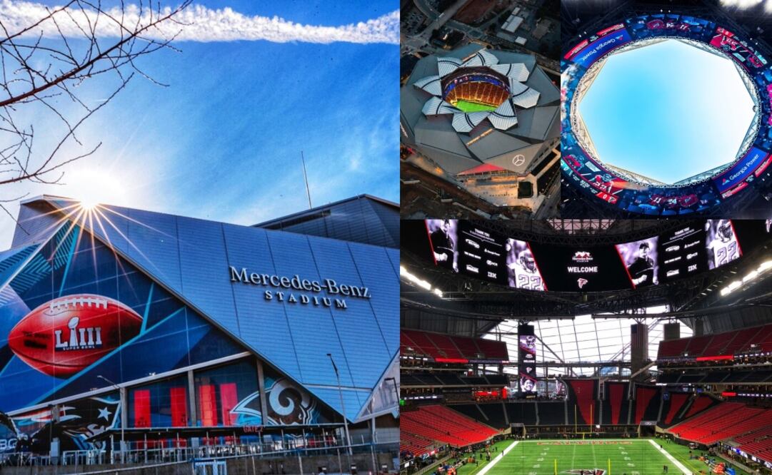 La construcción de este estadio tardó 39 meses. / Fotos: Twitter @MBStadium y mercedesbenzstadium.com