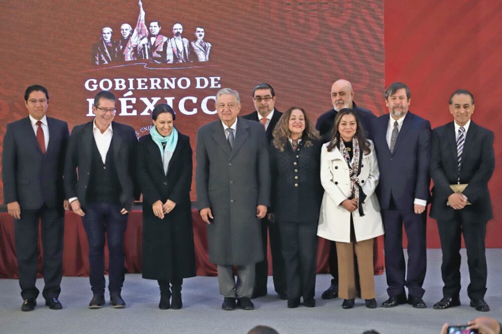 El presidente Andrés Manuel López Obrador presentó a quienes se harán cargo de los medios de comunicación públicos del Estado mexicano. (BERENICE FREGOSO. EL UNIVERSAL)