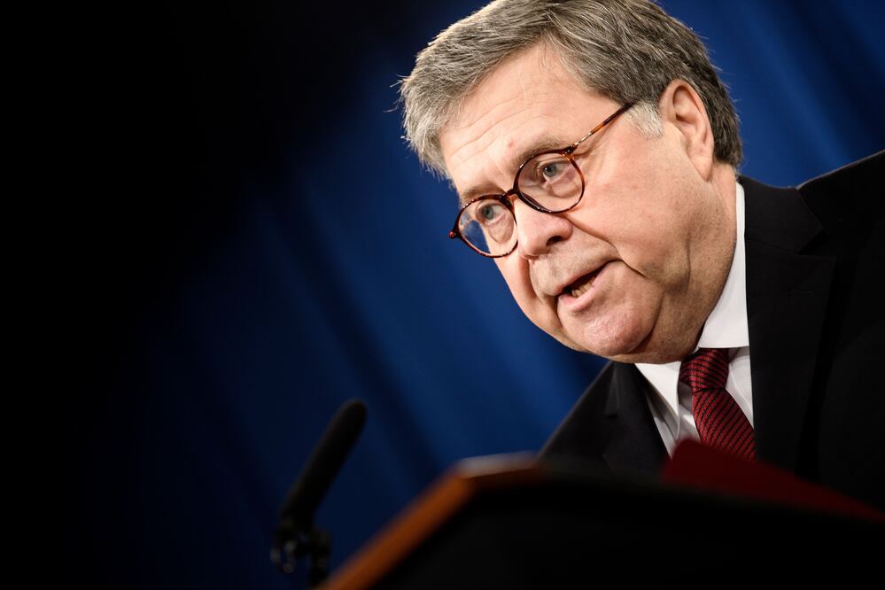 El fiscal general de Estados Unidos, Bill Barr. Foto: AFP
