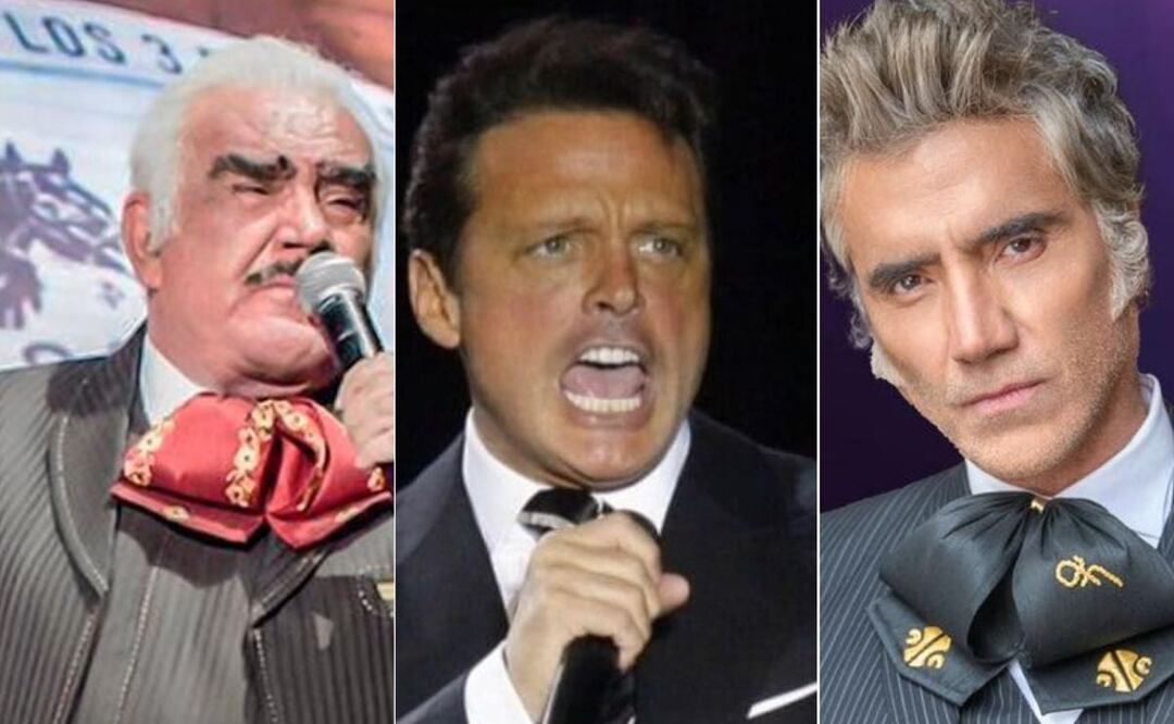 Vicente Fernández, Luis Miguel y Alejandro Fernández. Foto: producción El Universal
