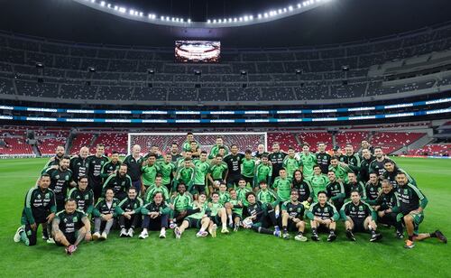 Último entrenamiento de la Selección Mexicana, antes de enfrentar a Portugal en el Estadio Azteca - Foto: @miseleccionmx en X