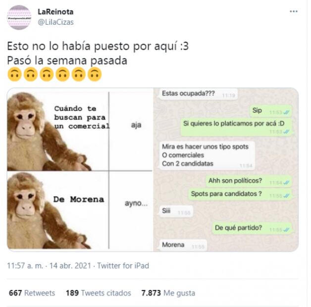 Linchan en Twitter a la Reinota por decir que Morena la buscó para spot político