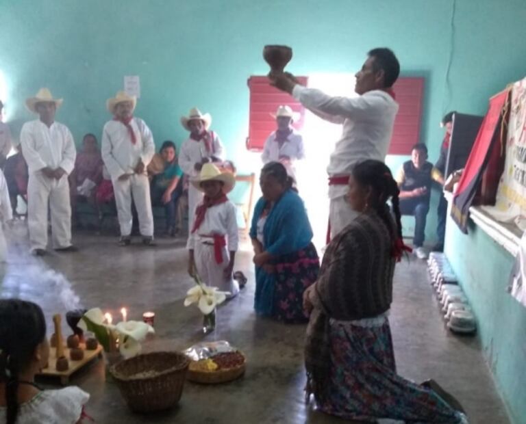 Con ritual, zoques se pronuncian contra proyectos mineros en Chiapas