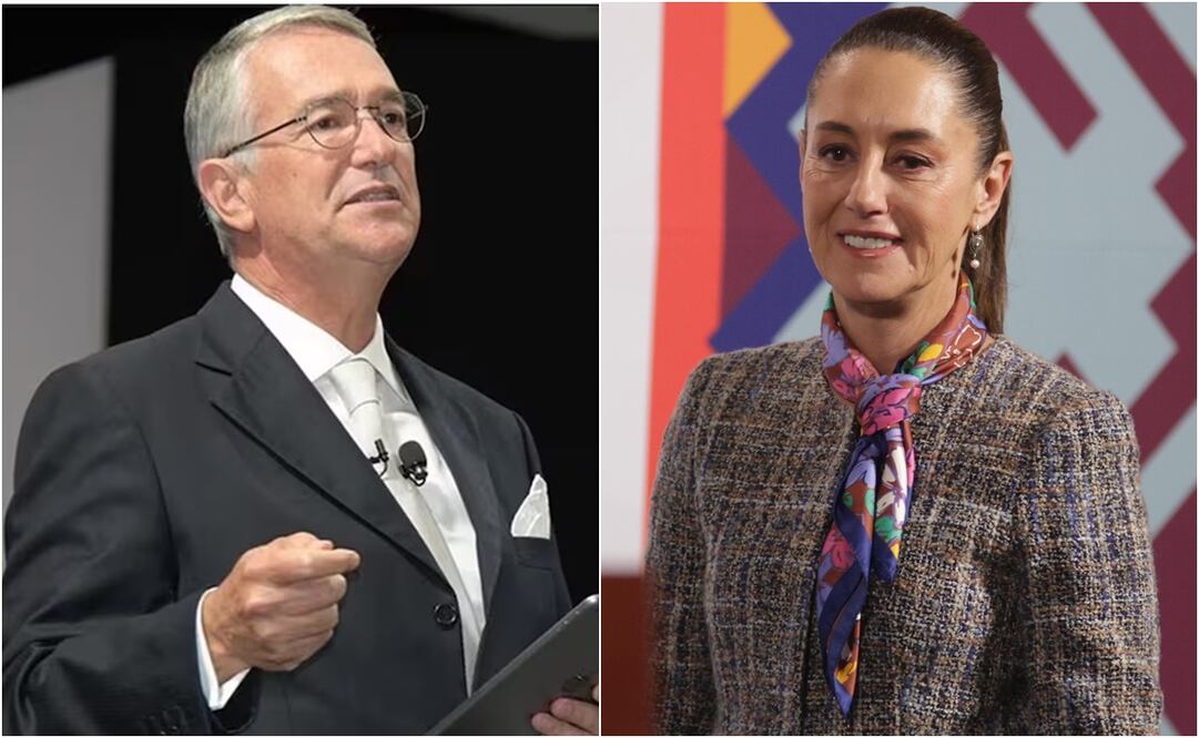 Probable demanda de Salinas Pliego a Sheinbaum en EU es improcedente. Foto: X y Carlos Mejía. EL UNIVERSAL