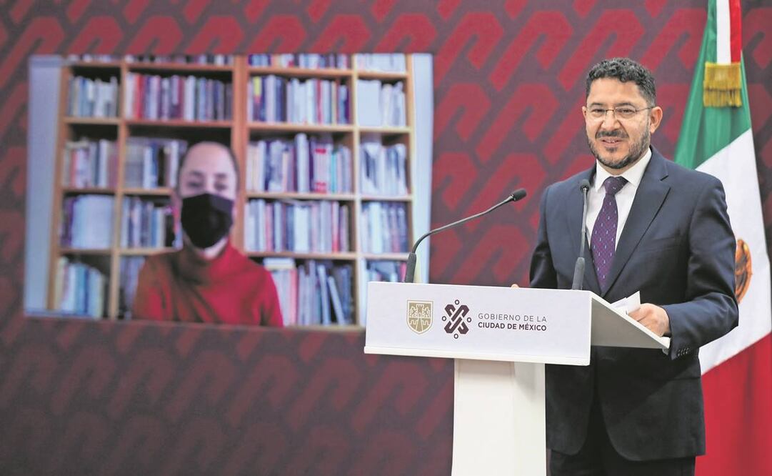 En videoconferencia con el secretario Martí Batres, la jefa de Gobier- no, Claudia Sheinbaum, dijo que impugnarán la decisión del tribunal. Foto: Especial