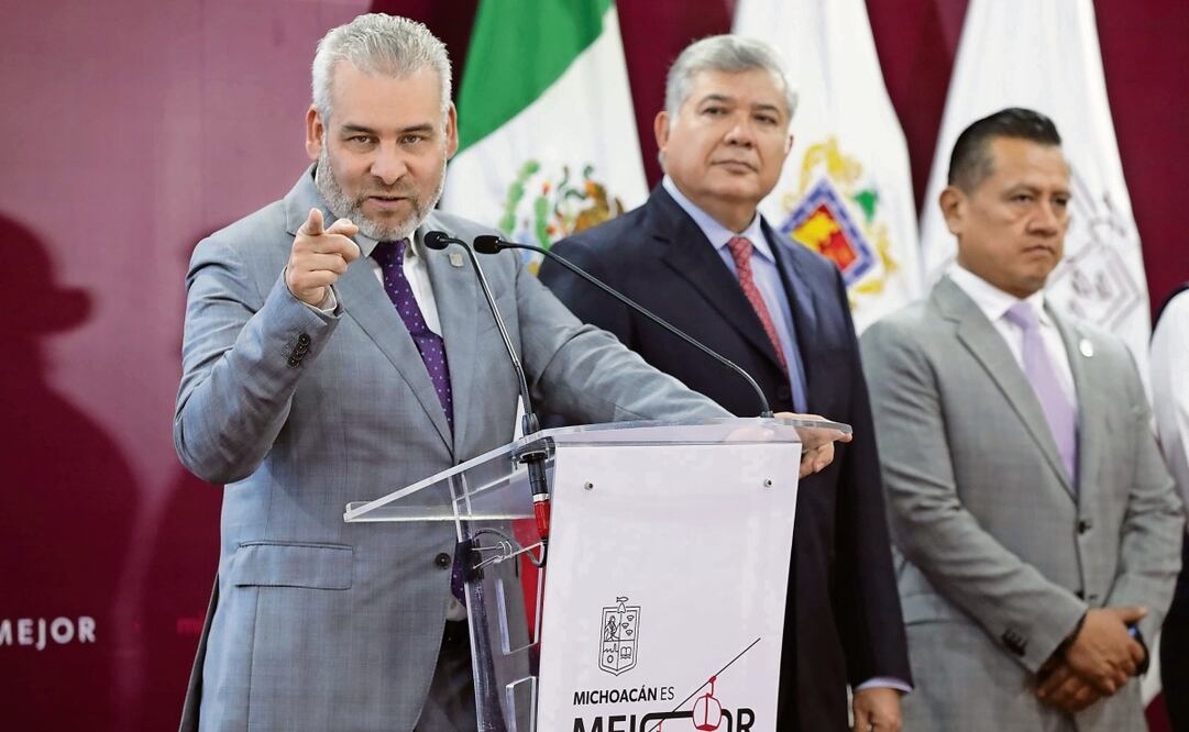El gobernador de Michoacán, Alfredo Ramírez Bedolla, presentó la iniciativa de reforma al Artículo 143 de la Constitución del estado. Foto: Especial