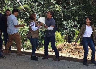 Interrumpen mensaje de AMLO para denunciar presunta falta de pagos de empresa del Tren Transístmico