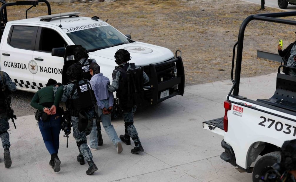 Elementos de la Fuerza Especial de la GN realizan ejercicio de seguridad pública en Santa Lucía. Foto: Diego Simón/EL UNIVERSAL