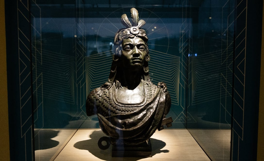 Aspectos de la “Cuauhtémoc. Historia y memoria” en el Museo del Templo Mayor. Fotos: Hugo Salvador/EL UNIVERSAL.