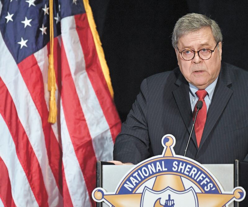 Anuncio. El fiscal William Barr, en un evento en Washington. Foto: SUSAN WALSH. AP