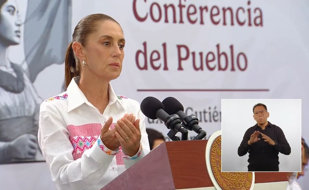 Conferencia matutina de la presidenta Claudia Sheinbaum Pardo en Chiapas, el 11 de septiembre de 2026. Foto: captura de pantalla