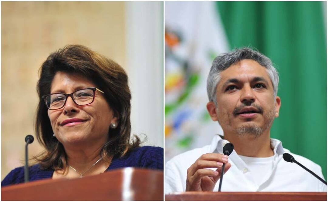 Los diputados locales de Morena Martha Ávila Ventura y José Luis Rodríguez Díaz de León. Fotos: Especiales