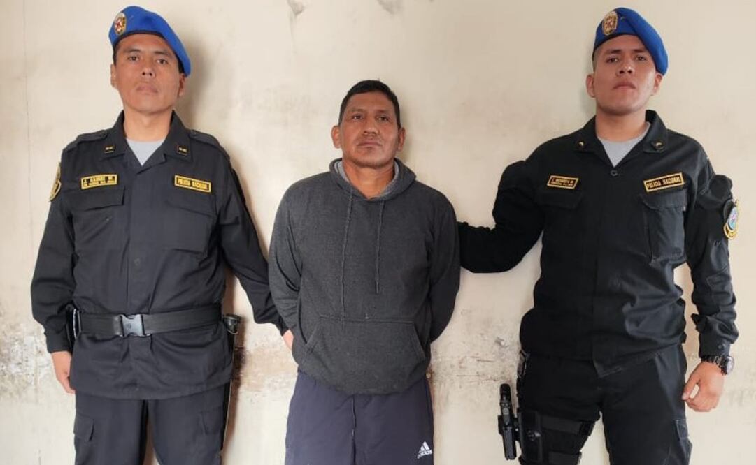 Fotografía difundida por el Ministerio del Interior de Perú de Iván Quispe Palomino arrestado por la Policía de Perú este miércoles, en Lima. Foto: EFE