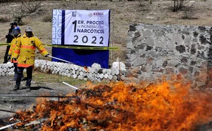 Fiscalía capitalina quema más de 63 mil dosis de narcóticos decomisados 