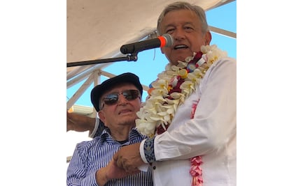 Abuelo de gobernador de Chiapas va a mitin de AMLO