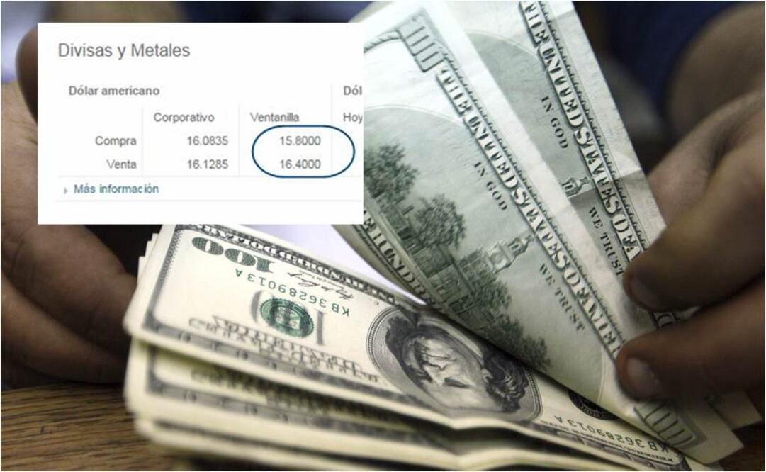 Dólar bate otro récord y cotiza en 16.40 al menudeo
