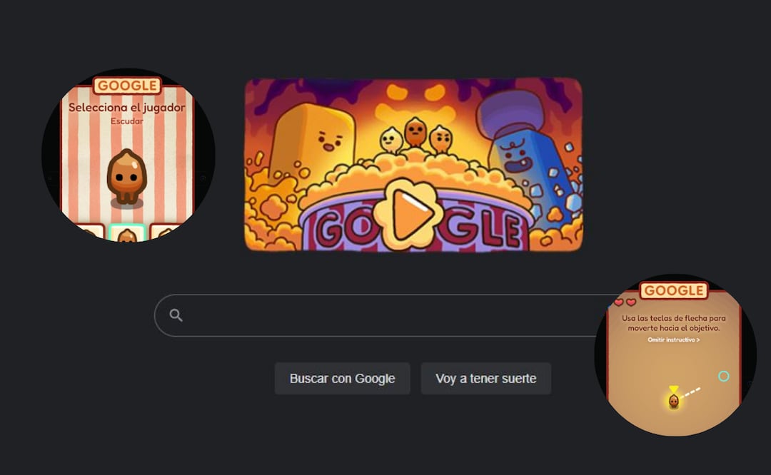 El doodle, que se encuentra en la página principal del buscador, no solo es un juego entretenido, sino también un homenaje a este icónico aperitivo que ha trascendido fronteras y culturas. Foto: Captura de pantalla
