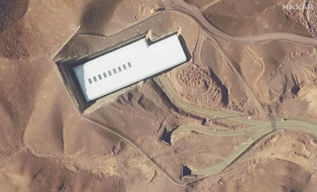 Esta imagen satelital proporcionada por Maxar Technologies muestra la planta de enriquecimiento de uranio de Fordo en Irán el 24 de enero de 2025. (21/06/25) Foto: AP