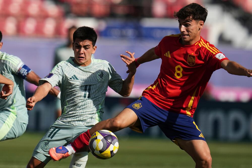 Selección Mexicana Sub-20, durante el Mundial de categoría ante España - Foto: AP