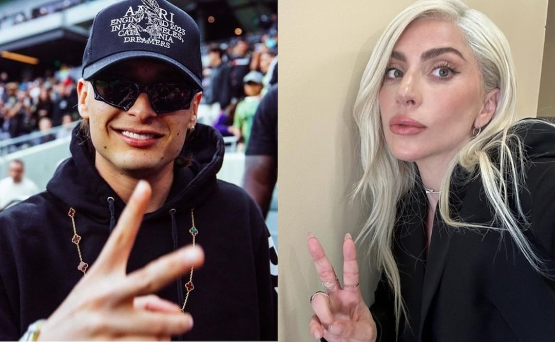 Peso Pluma y Lady Gaga. Foto: Redes Sociales e Instagram @ladygaga