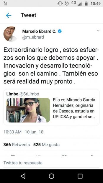 Marcelo Ebrard cae en broma sobre Mia Khalifa; borra el tuit