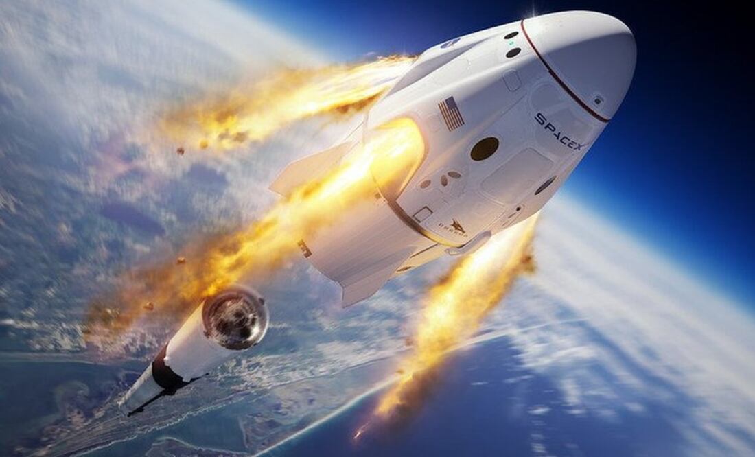 La cápsula Crew Dragon tiene la misión de acoplarse con la EEI. Foto: NASA