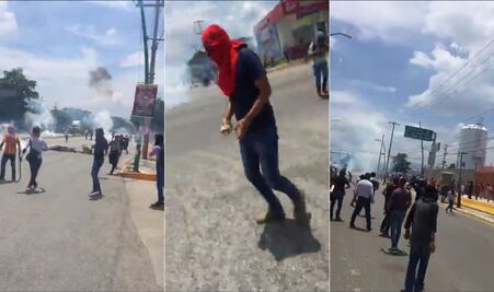 Normalistas exigen con protesta libertad de director detenido por novatadas