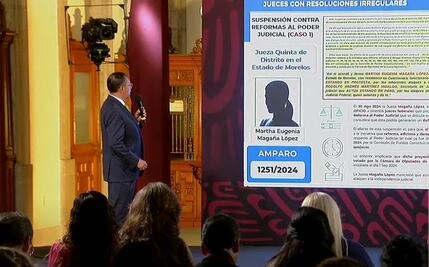 Exhiben en la mañanera a jueces que otorgaron amparos contra la reforma judicial