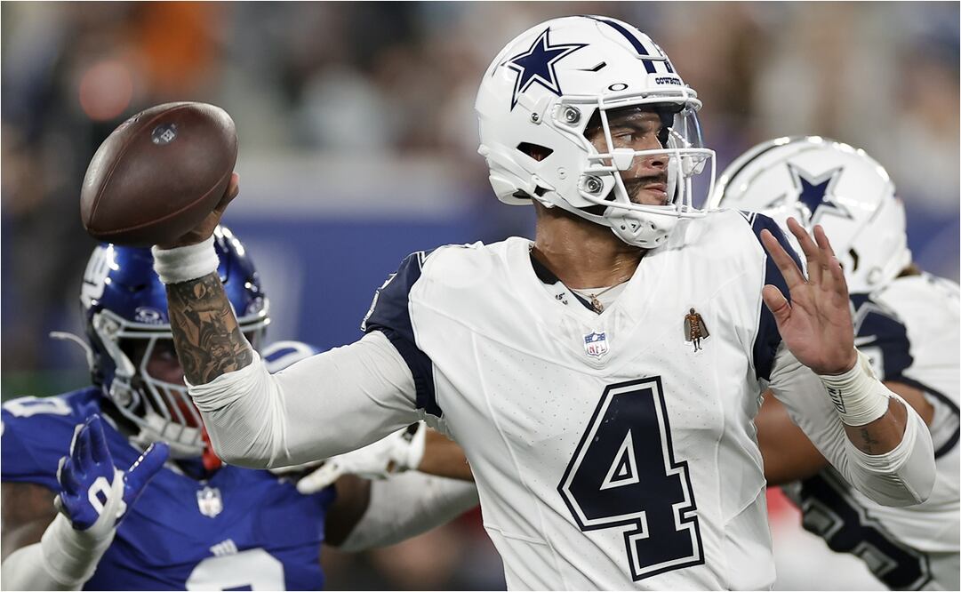 Dak Prescott frente a los Giants. FOTO: AP