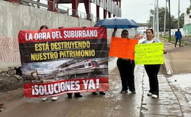 Vecinos protestan en estación Cueyamil del Tren Felipe Ángeles; exigen que SICT cumpla sus compromisos y acuerdos