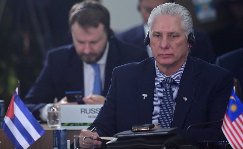El presidente cubano, Miguel Díaz-Canel, en la XVII Cumbre del BRICS, en Brasil, en 2025. Foto: Xinhua