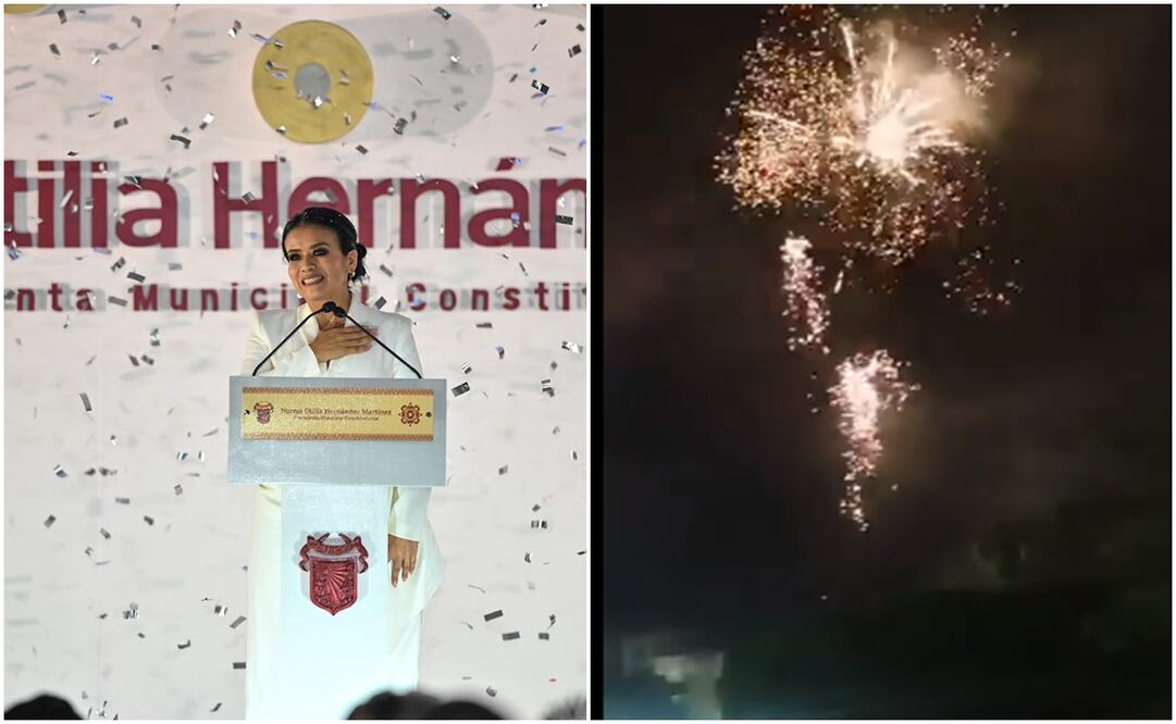 Norma Otilia en su informe. Fotos: tomada de X y captura tomada de redes