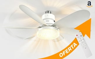 Amazon México remata ventilador de techo con luz LED en menos de 200 pesos; aprovecha la oferta