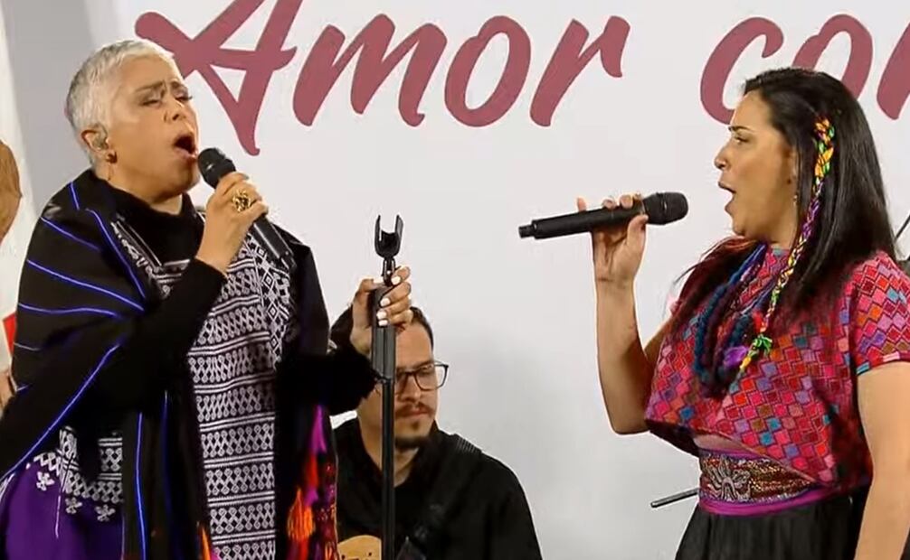 Concierto del 10 de mayo en la mañanera de AMLO. Foto: Captura de pantalla